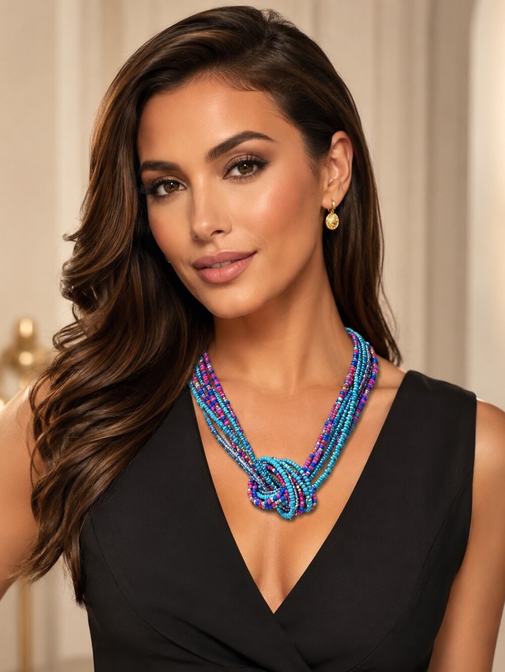 Multicolored beaded necklace